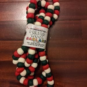 NWT Trader Joe's Felted Wool Garland